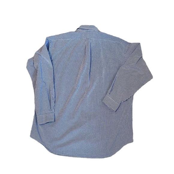 Men's Ralph Lauren Blue Check Button Down - Sz XL - Picture 4 of 4